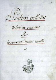 Psalteri trelladat de lati en romans