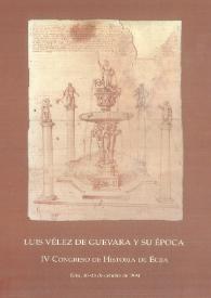 Luis Vélez de Guevara y su época : IV Congreso de Historia de Écija (Écija, 20-23 de octubre de 1994)