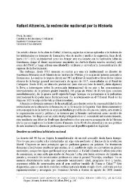 Rafael Altamira, la redención nacional por la Historia