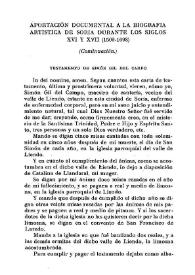 Aportación documental a la biografía artística de Soria durante los siglos XVI y XVII (1509-1698) [IV] (Continuación)
