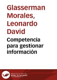 Competencia para gestionar información