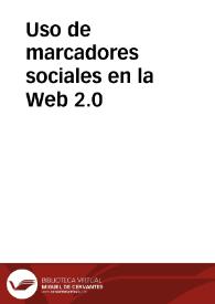 Uso de marcadores sociales en la Web 2.0