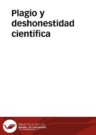 Plagio y deshonestidad científica