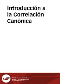 Introducción a la Correlación Canónica