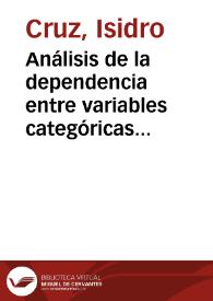 Análisis de la dependencia entre variables categóricas en una tabla de contingencia
