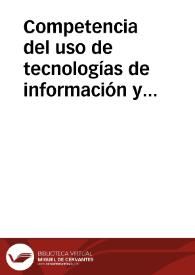 Competencia del uso de tecnologías de información y comunicación
