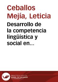 Desarrollo de la competencia lingüística y social en estudiantes de preescolar con necesidades educativas especiales usando recursos educativos...