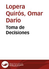Toma de Decisiones