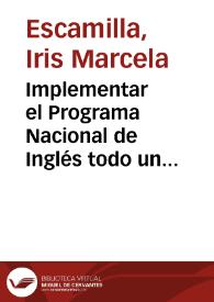 Implementar el Programa Nacional de Inglés todo un reto para la profra. Rosa