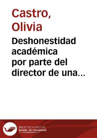 Deshonestidad académica por parte del director de una institución de educación media superior