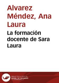 La formación docente de Sara Laura