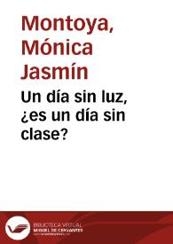 Un día sin luz, ¿es un día sin clase?