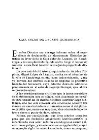 Casa solar de Legazpi (Zumárraga)