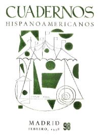 Cuadernos Hispanoamericanos. Núm. 98, febrero 1958