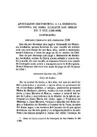 Aportación documental a la biografía artística de Soria durante los siglos XVI y XVII (1509-1698) [VI] (Continuación)