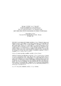 De lo 'inter' a lo 'trans'. Nuevas poéticas y fronteras de la teatralidad y la narración. (Estudio del texto 'Los reyes', de Julio Cortázar)