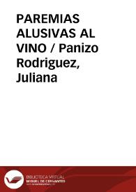 PAREMIAS ALUSIVAS AL VINO
