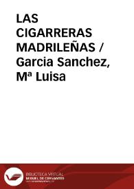 LAS CIGARRERAS MADRILEÑAS