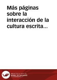 Más páginas sobre la interacción de la cultura escrita y la popular (a propósito de una inscripción contemporánea en caracteres rúnicos)