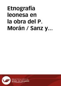 Etnografía leonesa en la obra del P. Morán