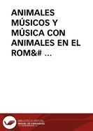 ANIMALES MÚSICOS Y MÚSICA CON ANIMALES EN EL ROMÁNICO HISPÁNICO