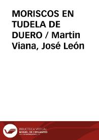 MORISCOS EN TUDELA DE DUERO