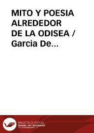 MITO Y POESIA ALREDEDOR DE LA ODISEA