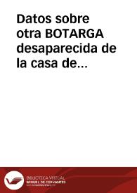 Datos sobre otra BOTARGA desaparecida de la casa de Uceda(1)