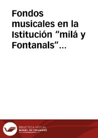 Fondos musicales en la Istitución “milá y Fontanals” del C.S.I.C de Barcelona y concursos en Castilla y León (1943-1960). La provincia de León (IV)