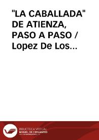 'LA CABALLADA' DE ATIENZA, PASO A PASO