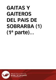 GAITAS Y GAITEROS DEL PAIS DE SOBRARBA (1) (1ª parte)