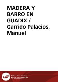MADERA Y BARRO EN GUADIX