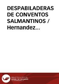 DESPABILADERAS DE CONVENTOS SALMANTINOS