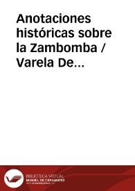 Anotaciones históricas sobre la Zambomba