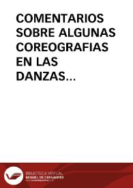 COMENTARIOS SOBRE ALGUNAS COREOGRAFIAS EN LAS DANZAS RIOJANAS: LA VENIA O EL BRINDIS