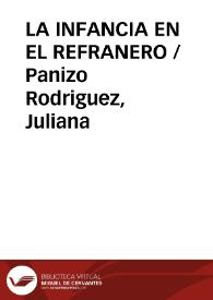 LA INFANCIA EN EL REFRANERO