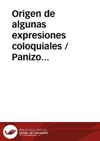 Origen de algunas expresiones coloquiales