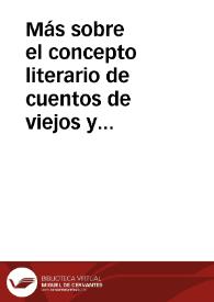 Más sobre el concepto literario de cuentos de viejos y de viejas: poética, tradición y multiculturalismo (del siglo XVIII a la edad contemporánea)