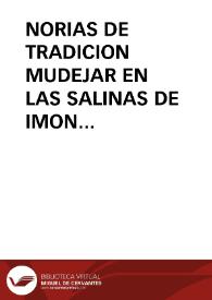 NORIAS DE TRADICION MUDEJAR EN LAS SALINAS DE IMON (GUADALAJARA) (2ª parte)