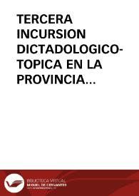 TERCERA INCURSION DICTADOLOGICO-TOPICA EN LA PROVINCIA DE JAEN: NUEVOS CANTARES POPULARES.