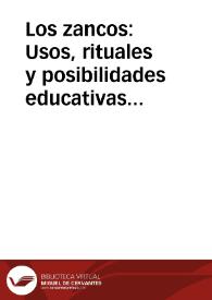 Los zancos: Usos, rituales y posibilidades educativas