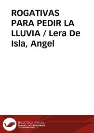 ROGATIVAS PARA PEDIR LA LLUVIA