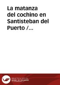 La matanza del cochino en Santisteban del Puerto
