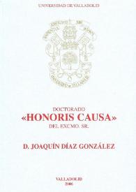 Doctorado 'Honoris Causa' del Excmo. Sr. D. Joaquín Díaz González