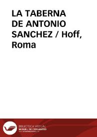 LA TABERNA DE ANTONIO SANCHEZ