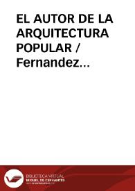 EL AUTOR DE LA ARQUITECTURA POPULAR