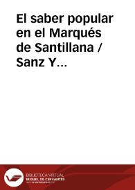 El saber popular en el Marqués de Santillana