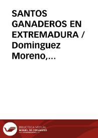 SANTOS GANADEROS EN EXTREMADURA