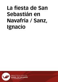 La fiesta de San Sebastián en Navafría