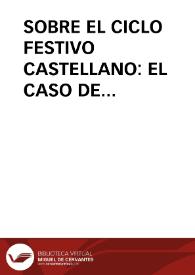 SOBRE EL CICLO FESTIVO CASTELLANO: EL CASO DE VALLADOLID